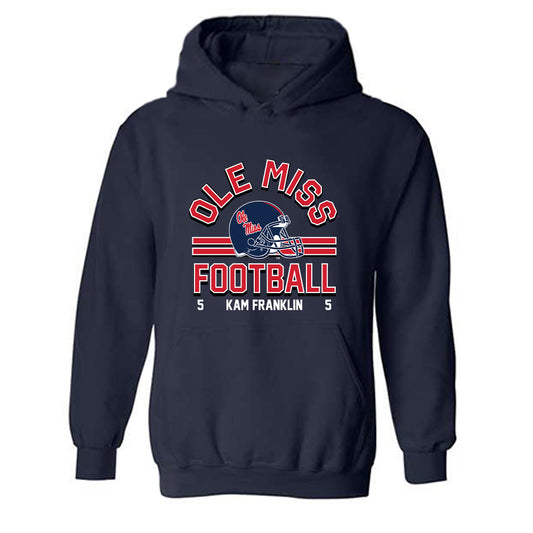 Ole Miss - NCAA Football : Kam Franklin - Classic Fashion Shersey Hooded Sweatshirt-0