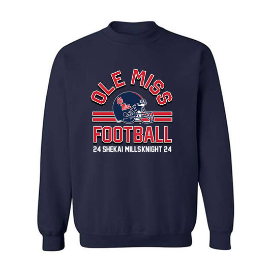 Ole Miss - NCAA Football : Shekai Mills-Knight - Classic Fashion Shersey Crewneck Sweatshirt-0