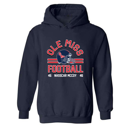 Ole Miss - NCAA Football : Nasscar Mccoy - Classic Fashion Shersey Hooded Sweatshirt-0