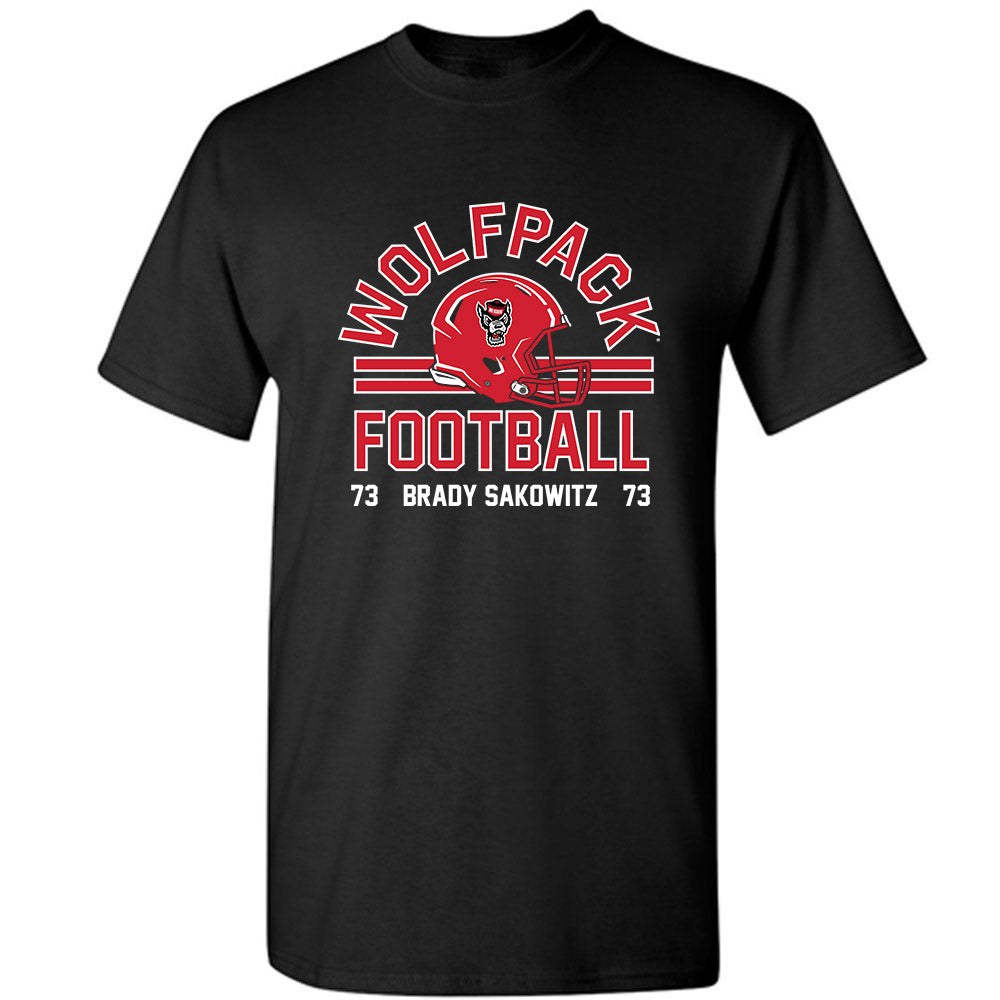 NC State - NCAA Football : Brady Sakowitz - Classic Fashion Shersey T-Shirt-0