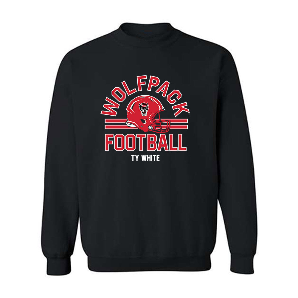 NC State - NCAA Football : Ty White - Classic Fashion Shersey Crewneck Sweatshirt-0