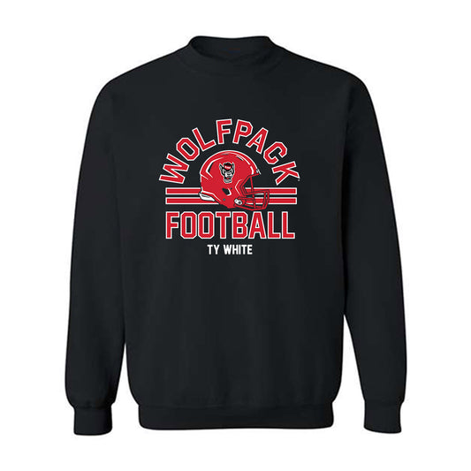 NC State - NCAA Football : Ty White - Classic Fashion Shersey Crewneck Sweatshirt-0