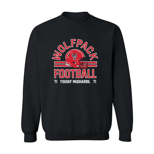 NC State - NCAA Football : Yousef Mugharbil - Classic Fashion Shersey Crewneck Sweatshirt-0