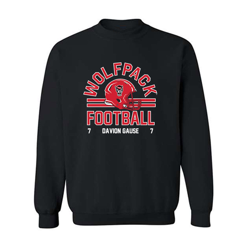 NC State - NCAA Football : Davion Gause - Classic Fashion Shersey Crewneck Sweatshirt-0