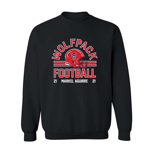 NC State - NCAA Football : Markel Aguirre - Classic Fashion Shersey Crewneck Sweatshirt-0