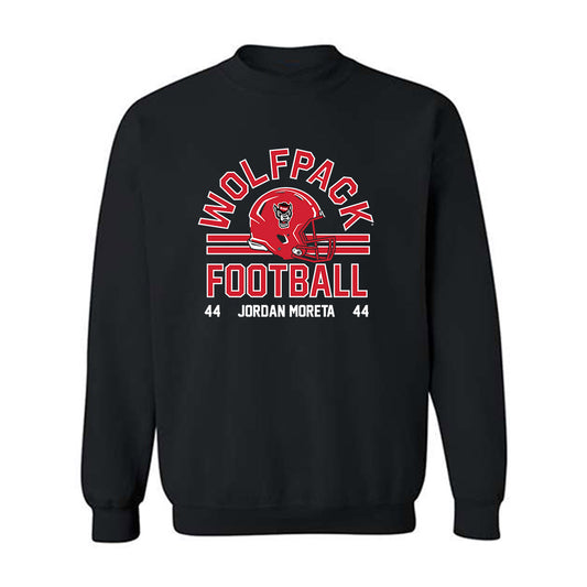 NC State - NCAA Football : Jordan Moreta - Classic Fashion Shersey Crewneck Sweatshirt-0