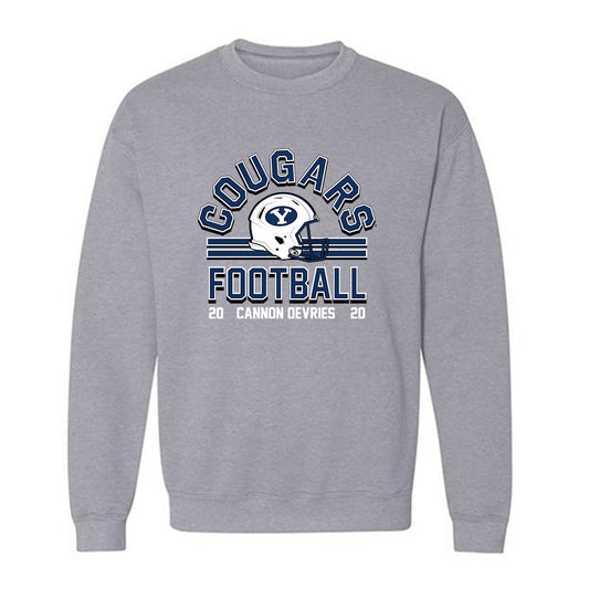 BYU - NCAA Football : Cannon DeVries - Crewneck Sweatshirt-0