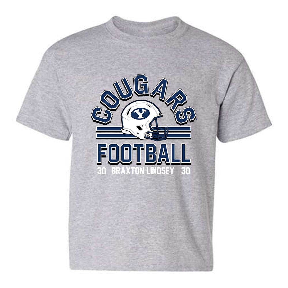 BYU - NCAA Football : Braxton Lindsey - Youth T-Shirt-0