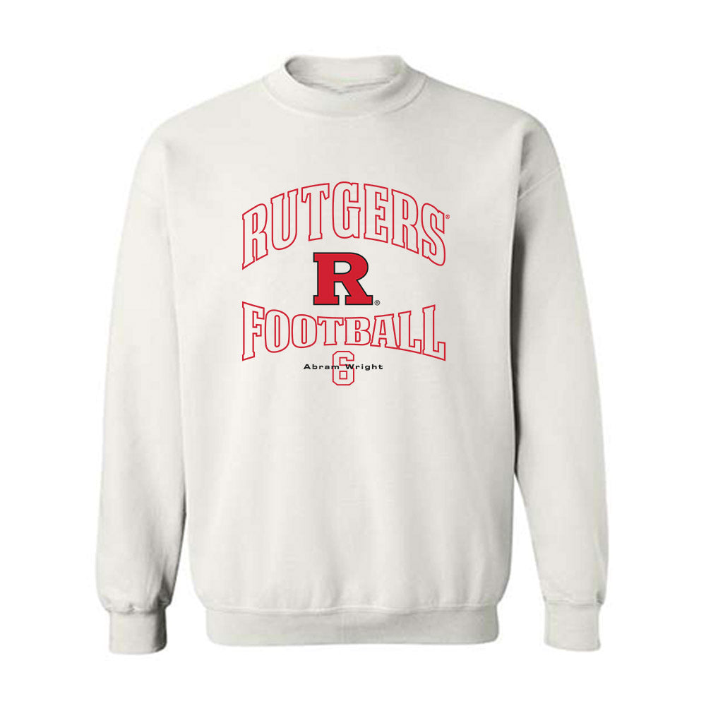 Rutgers - NCAA Football : Abram Wright - Classic Fashion Shersey Crewneck Sweatshirt-0