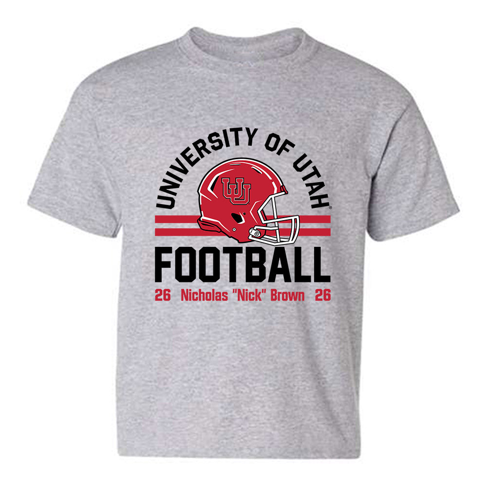 Utah - NCAA Football : Nicholas "Nick" Brown - Classic Fashion Shersey Youth T-Shirt-0