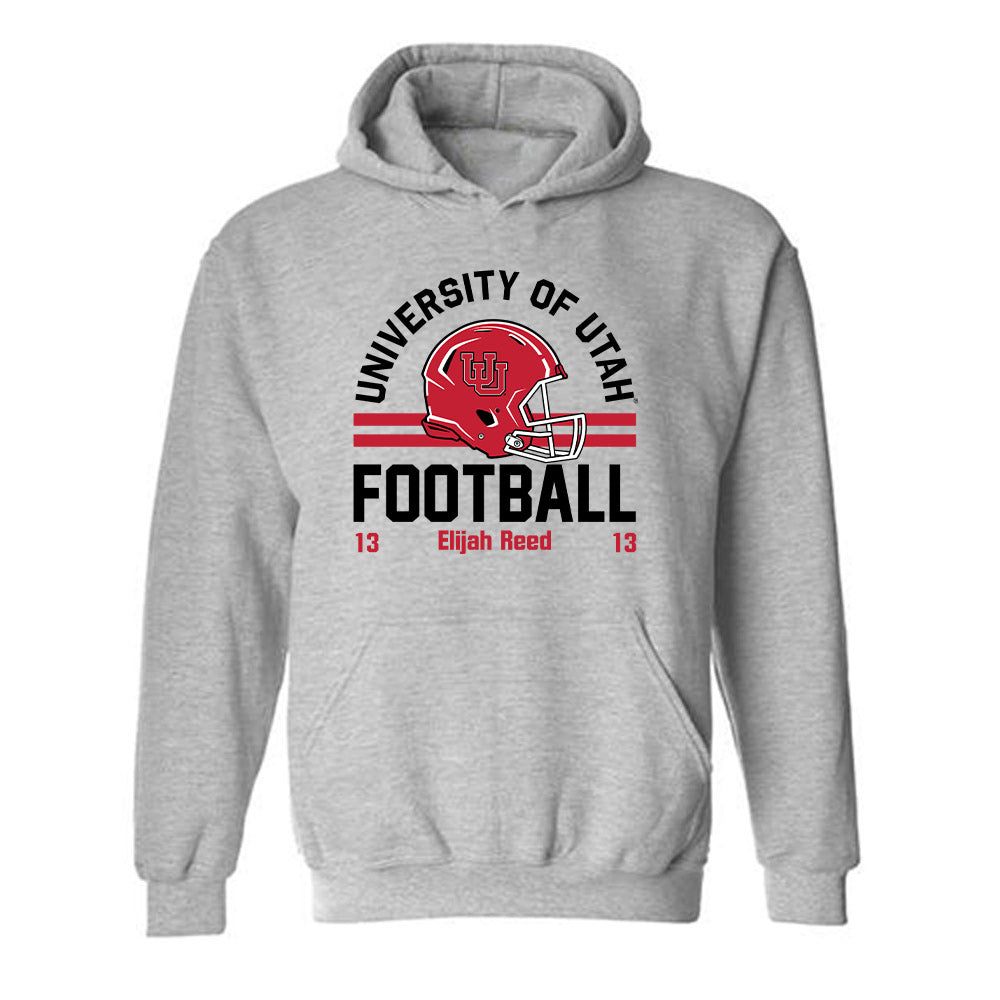Utah - NCAA Football : Elijah Reed - Classic Fashion Shersey Hooded Sweatshirt-0