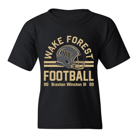 Wake Forest - NCAA Football : Braxton Winston III - Classic Fashion Shersey Youth T-Shirt-0