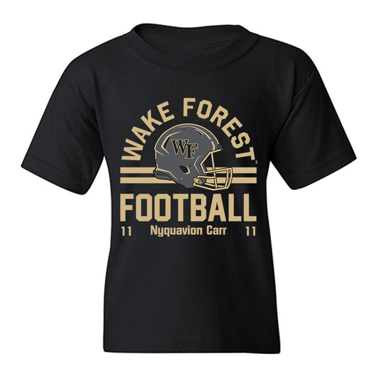 Wake Forest - NCAA Football : Nyquavion Carr - Classic Fashion Shersey Youth T-Shirt-0
