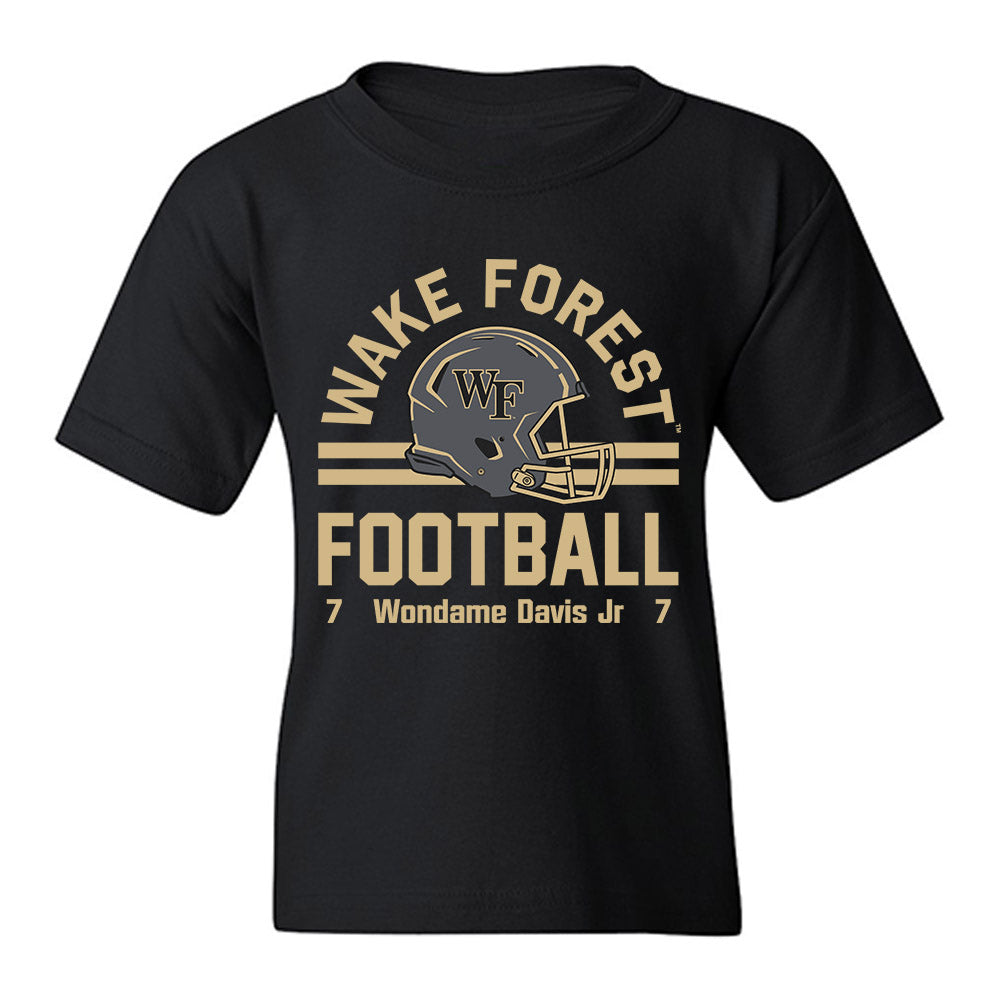 Wake Forest - NCAA Football : Wondame Davis Jr - Classic Fashion Shersey Youth T-Shirt-0