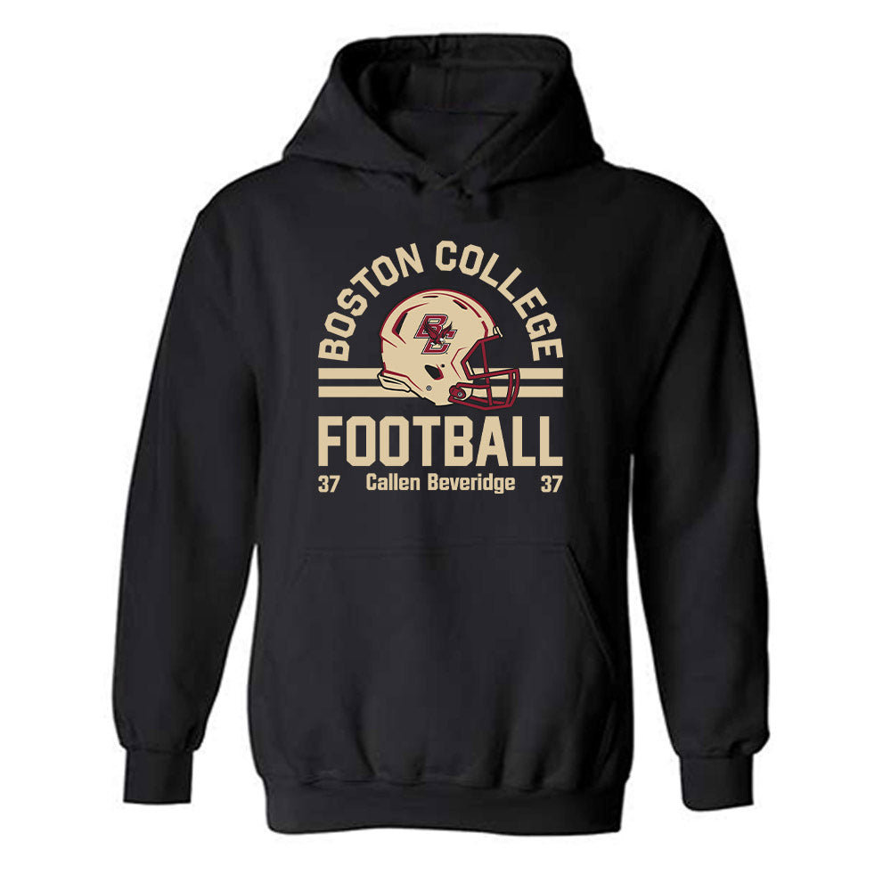 Boston College - NCAA Football : Callen Beveridge - Fashion Shersey Hooded Sweatshirt-0
