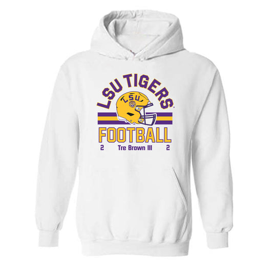 LSU - NCAA Football : Tre Brown III - Classic Fashion Shersey Hooded Sweatshirt-0