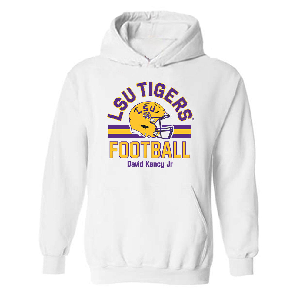 LSU - NCAA Football : David Kency Jr - Classic Fashion Shersey Hooded Sweatshirt-0