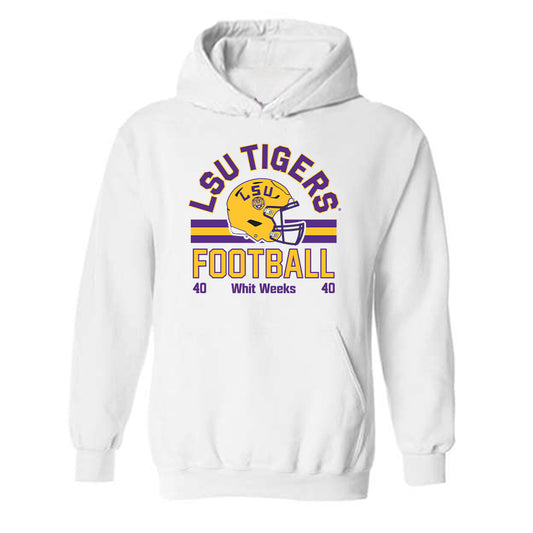 LSU - NCAA Football : Whit Weeks - Classic Fashion Shersey Hooded Sweatshirt-0