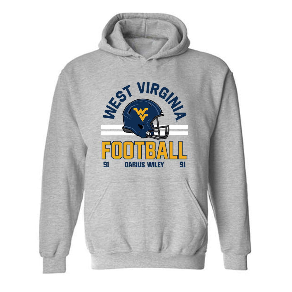 West Virginia - NCAA Football : Darius Wiley - Classic Fashion Shersey Hooded Sweatshirt-0