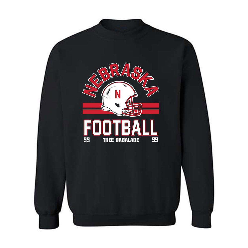 Nebraska - NCAA Football : Tree Babalade - Fashion Shersey Crewneck Sweatshirt-0