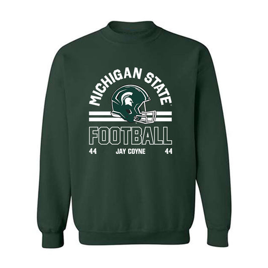 Michigan State - NCAA Football : Jay Coyne - Classic Fashion Shersey Crewneck Sweatshirt