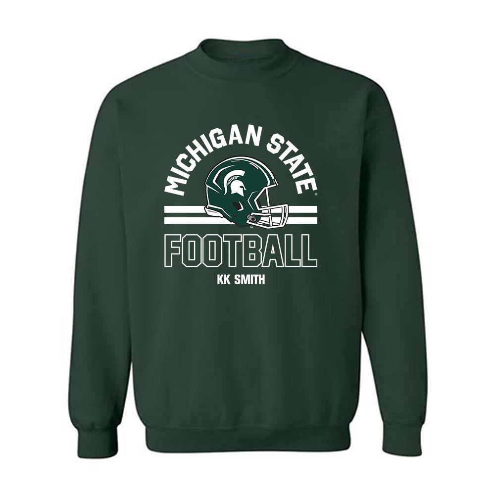 Michigan State - NCAA Football : KK Smith - Classic Fashion Shersey Crewneck Sweatshirt-0