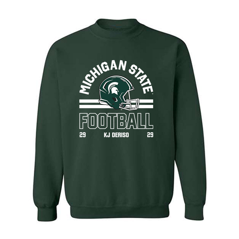 Michigan State - NCAA Football : KJ Deriso - Classic Fashion Shersey Crewneck Sweatshirt-0