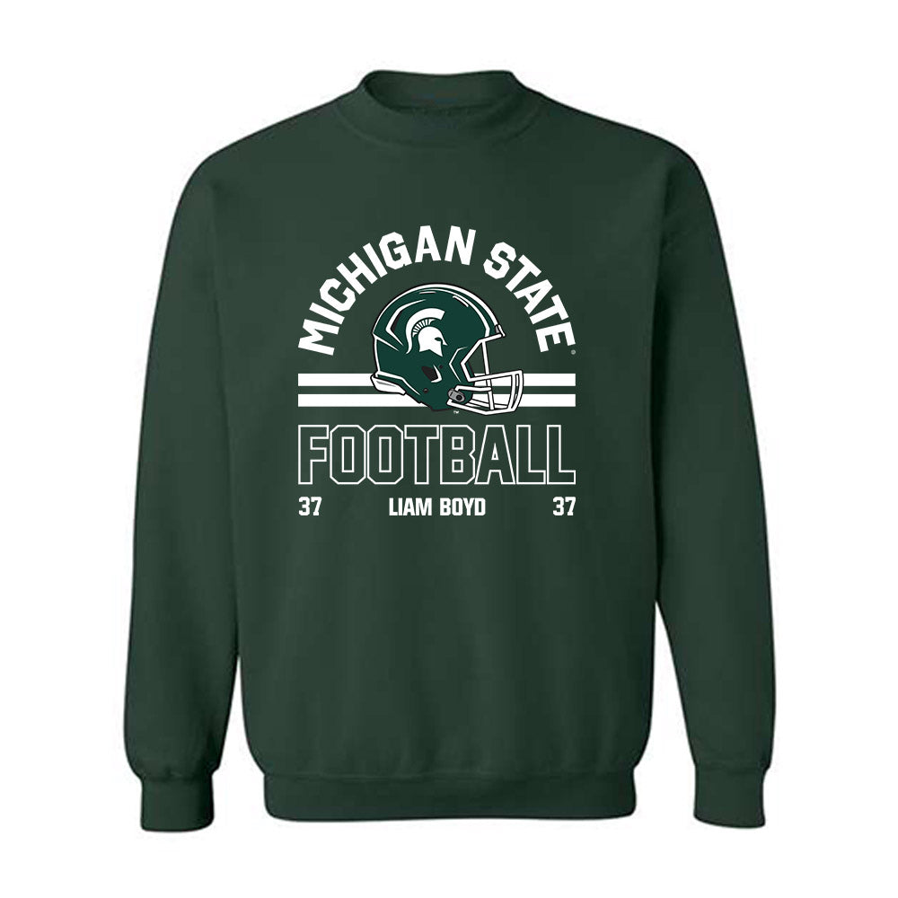 Michigan State - NCAA Football : Liam Boyd - Classic Fashion Shersey Crewneck Sweatshirt-0