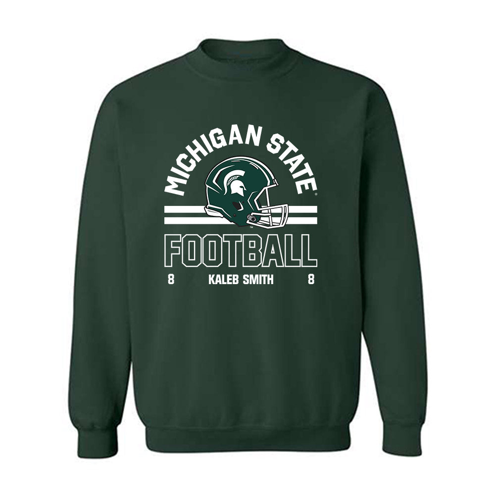 Michigan State - NCAA Football : Kaleb Smith - Classic Fashion Shersey Crewneck Sweatshirt-0