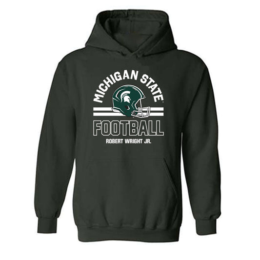 Michigan State - NCAA Football : Robert Wright Jr. - Classic Fashion Shersey Hooded Sweatshirt-0