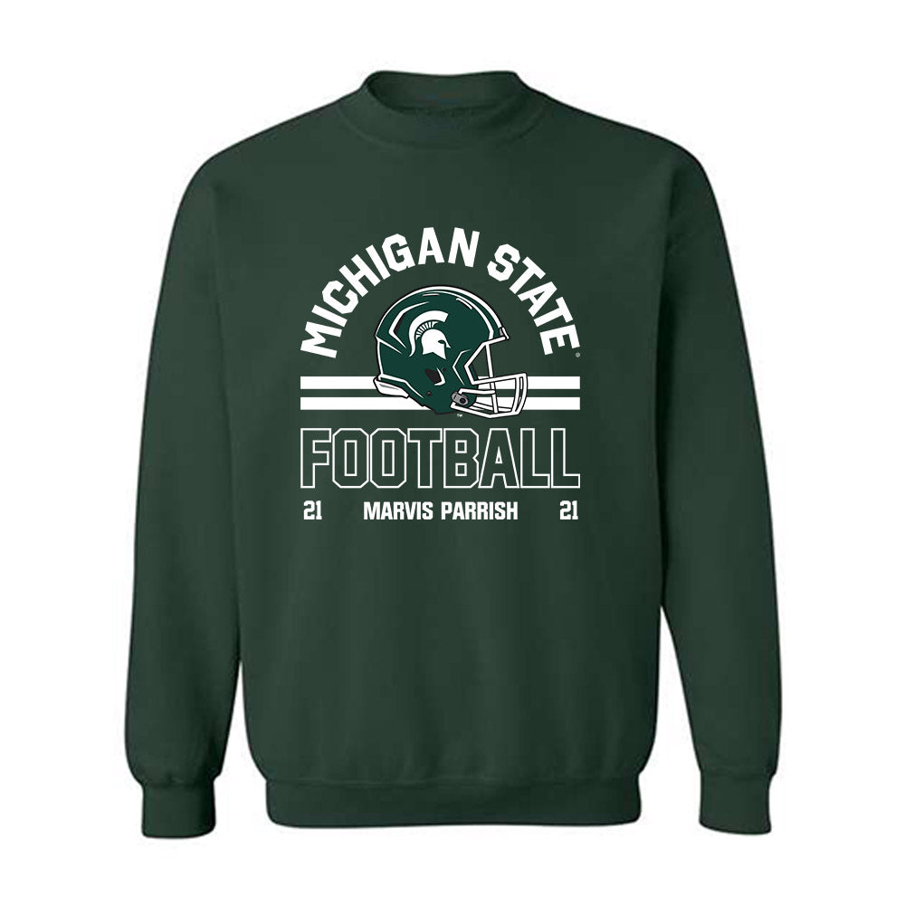 Michigan State - NCAA Football : Marvis Parrish - Classic Fashion Shersey Crewneck Sweatshirt-0
