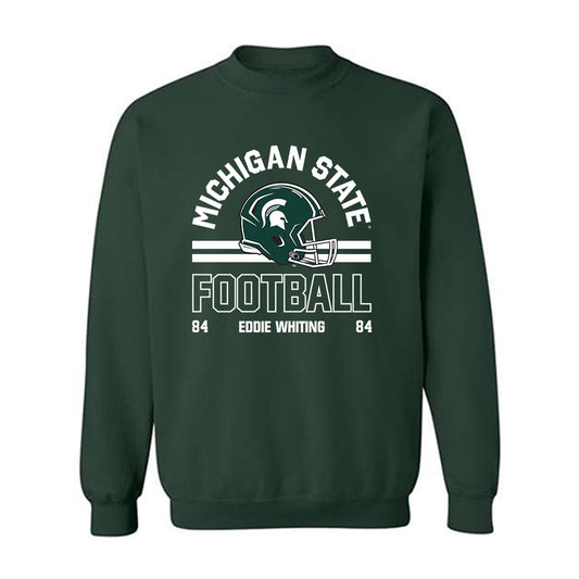 Michigan State - NCAA Football : Eddie Whiting - Classic Fashion Shersey Crewneck Sweatshirt-0