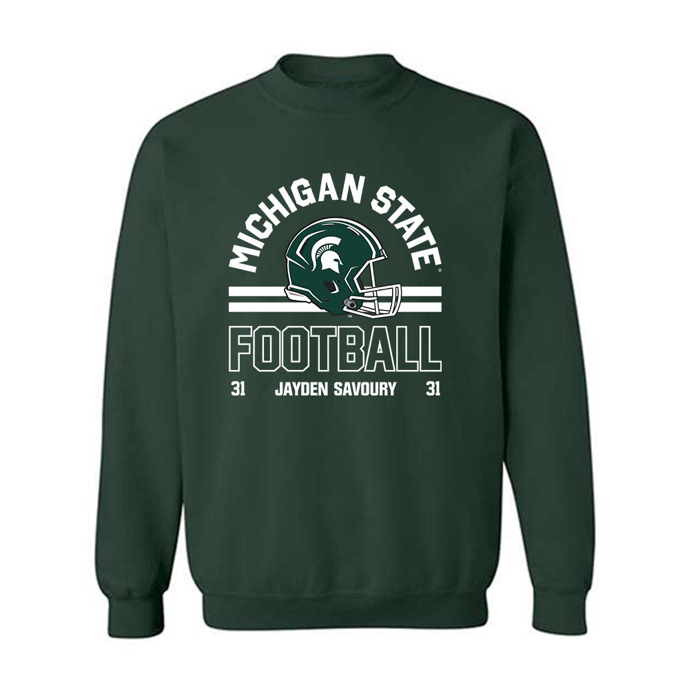 Michigan State - NCAA Football : Jayden Savoury - Classic Fashion Shersey Crewneck Sweatshirt-0