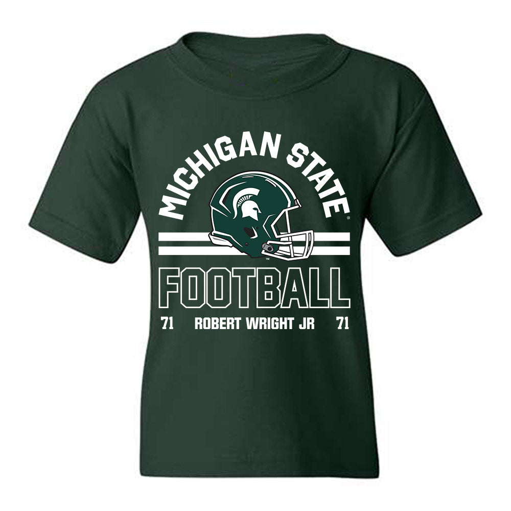 Michigan State - NCAA Football : Robert Wright Jr - Classic Fashion Shersey Youth T-Shirt-0