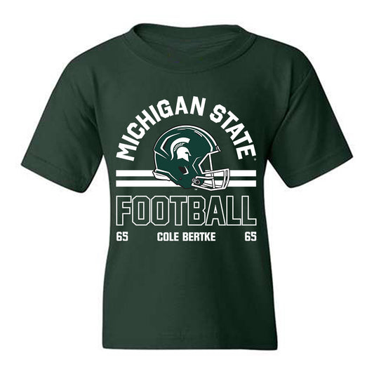 Michigan State - NCAA Football : Cole Bertke - Classic Fashion Shersey Youth T-Shirt-0