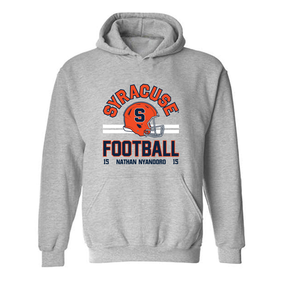 Syracuse - NCAA Football : Nathan Nyandoro - Sport Shersey Hooded Sweatshirt-0