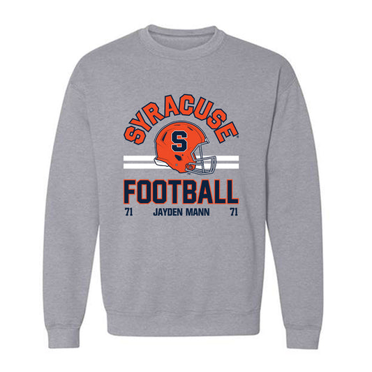 Syracuse - NCAA Football : Jayden Mann - Sport Shersey Crewneck Sweatshirt-0