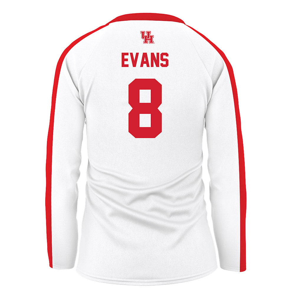 Houston - NCAA Women's Volleyball : Kaitlyn Evans - White Volleyball Jersey-1