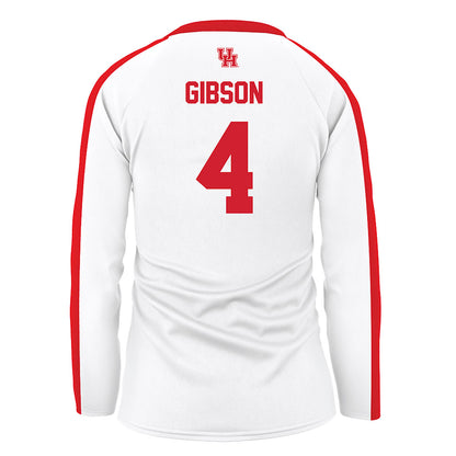 Houston - NCAA Women's Volleyball : Daryl Gibson - White Volleyball Jersey-1