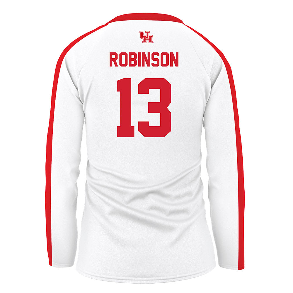 Houston - NCAA Women's Volleyball : Leah Robinson - White Volleyball Jersey-1