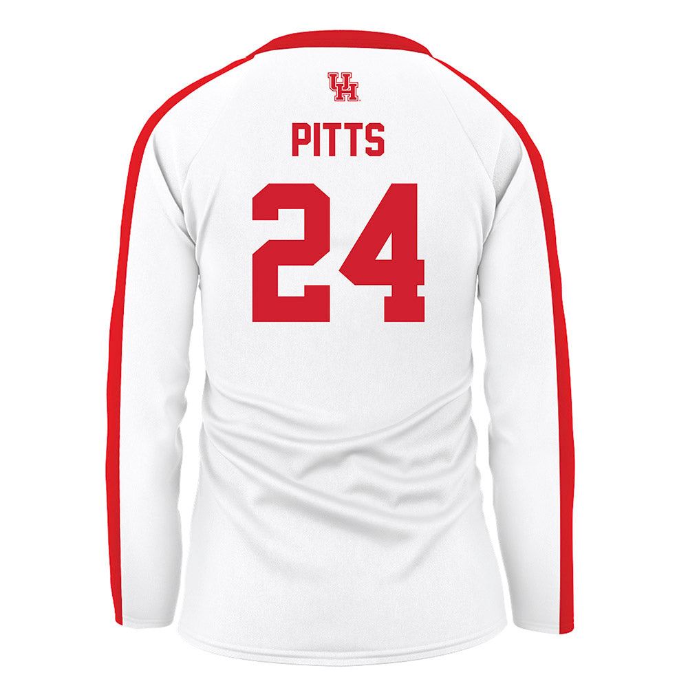 Houston - NCAA Women's Volleyball : Gillian Pitts - White Volleyball Jersey-1