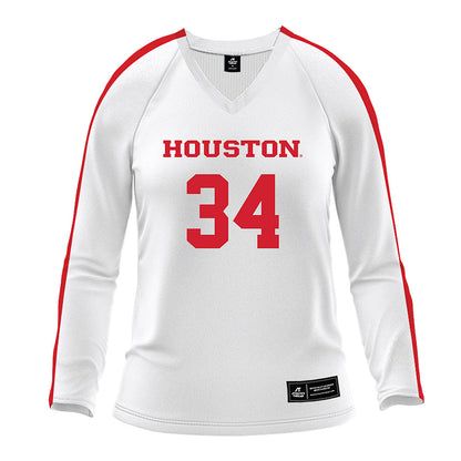 Houston - NCAA Women's Volleyball : tara greenberry - White Volleyball Jersey-0