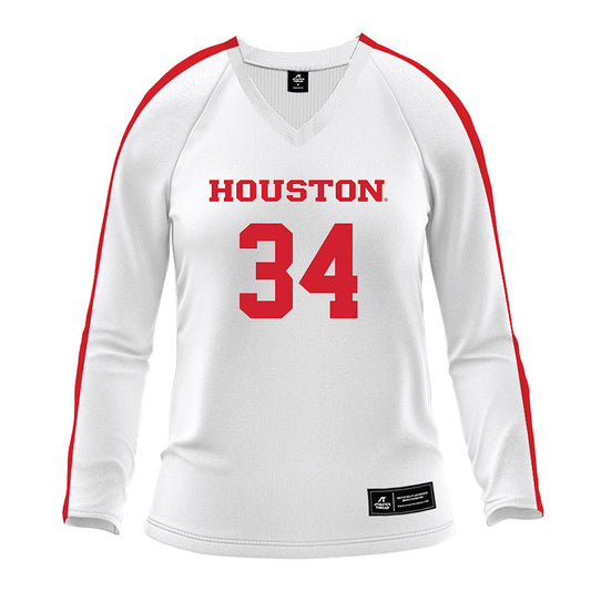 Houston - NCAA Women's Volleyball : tara greenberry - White Volleyball Jersey-0