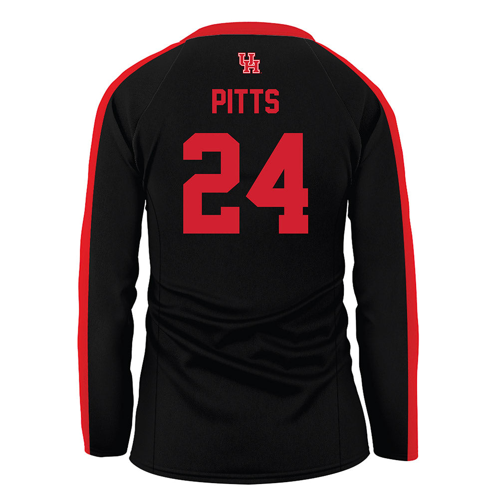 Houston - NCAA Women's Volleyball : Gillian Pitts - Black Volleyball Jersey-1