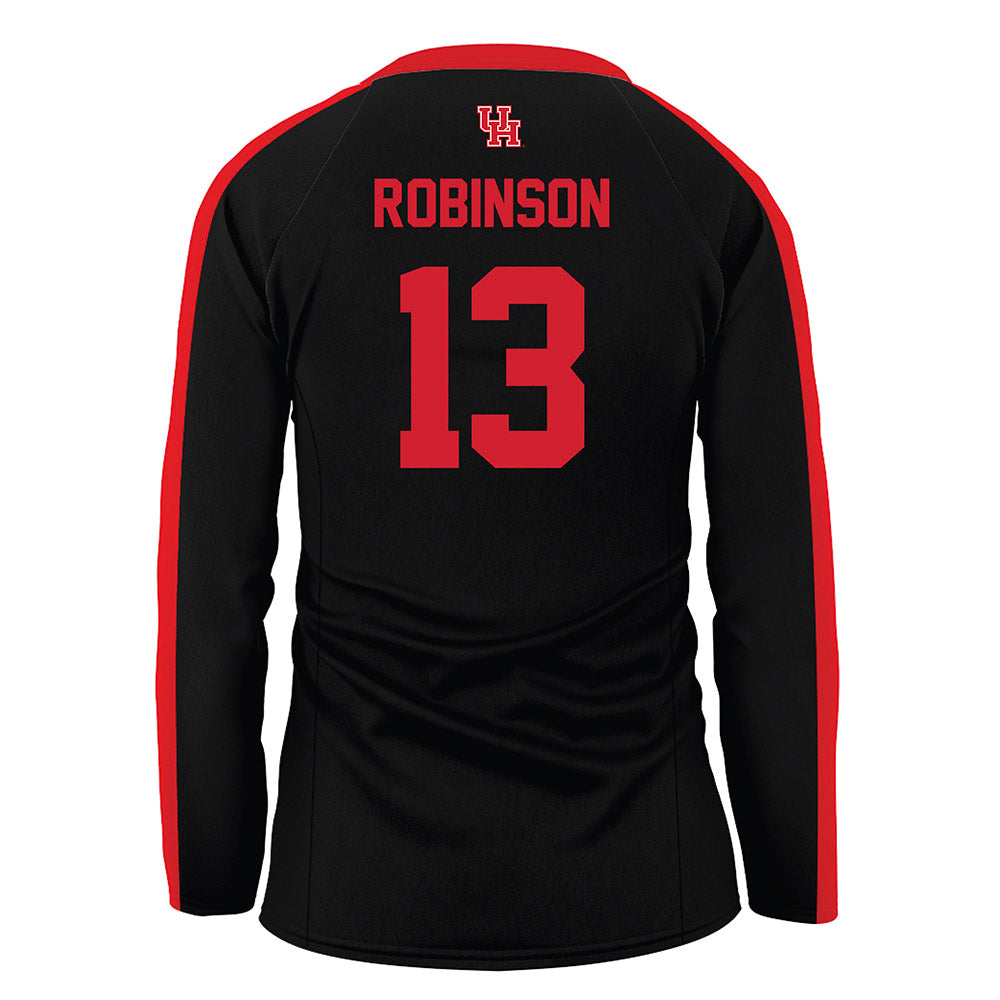 Houston - NCAA Women's Volleyball : Leah Robinson - Black Volleyball Jersey-1