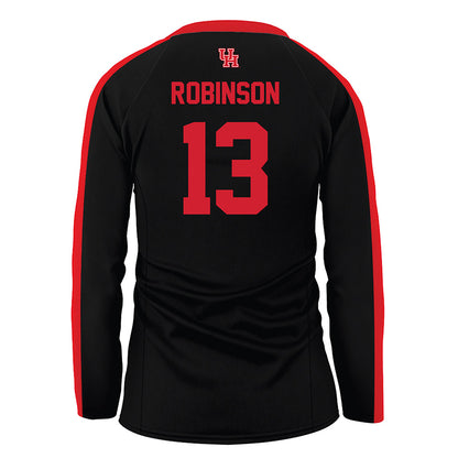 Houston - NCAA Women's Volleyball : Leah Robinson - Black Volleyball Jersey-1