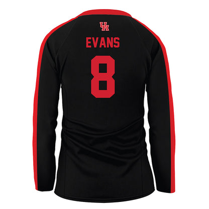 Houston - NCAA Women's Volleyball : Kaitlyn Evans - Black Volleyball Jersey-1