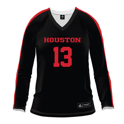 Houston - NCAA Women's Volleyball : Leah Robinson - Black Volleyball Jersey-0