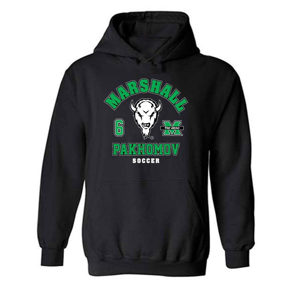 Marshall - NCAA Men's Soccer : Nikita Pakhomov - Fashion Shersey Hooded Sweatshirt-0