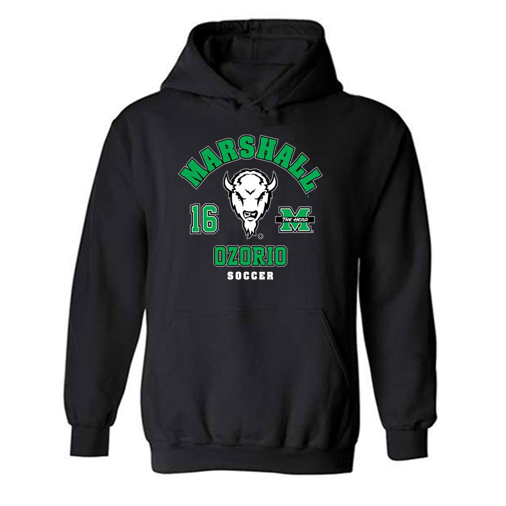 Marshall - NCAA Women's Soccer : Larissa Ozorio - Fashion Shersey Hooded Sweatshirt-0